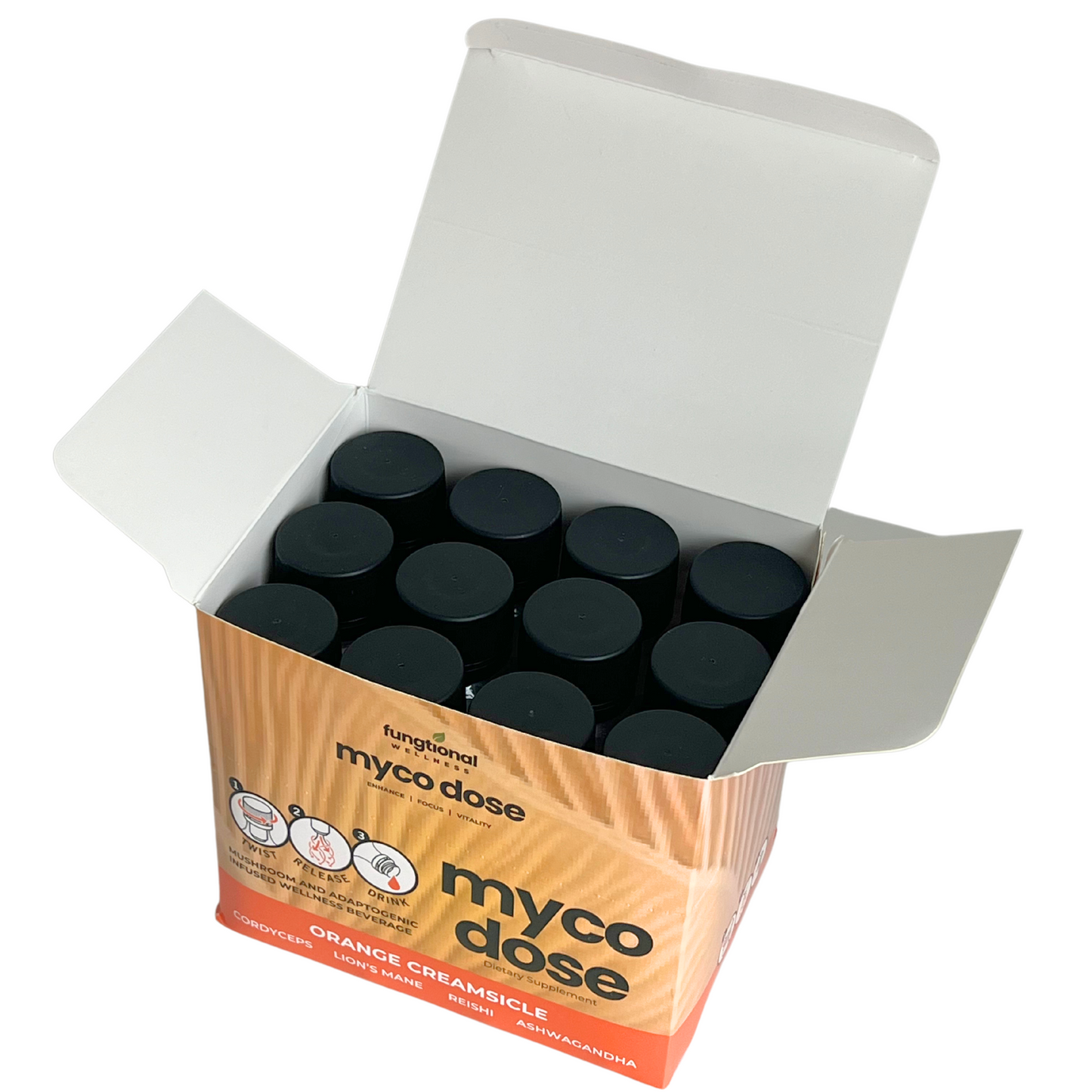 MYCODOSE | Mushroom and Adaptogenic Wellness Shots (12 pack)