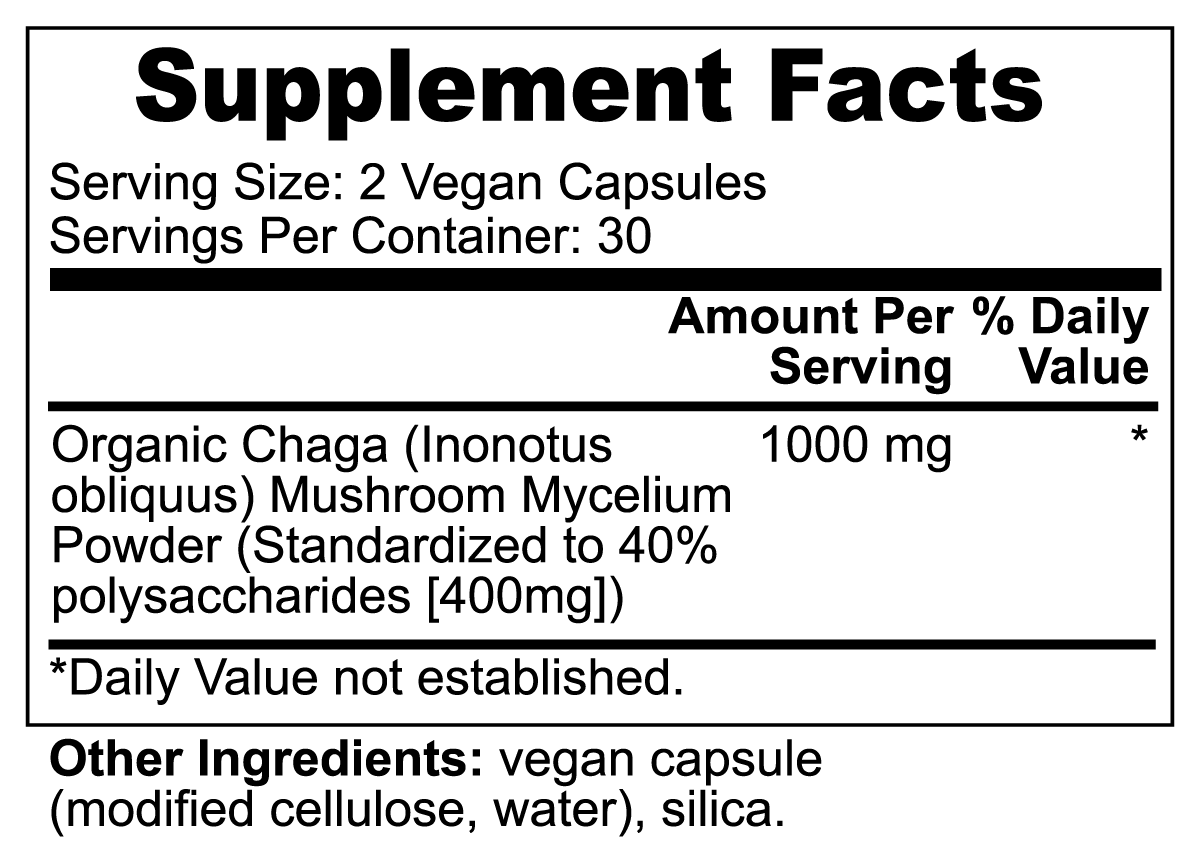 IMMUNE | Organic Chaga Mushroom Capsules